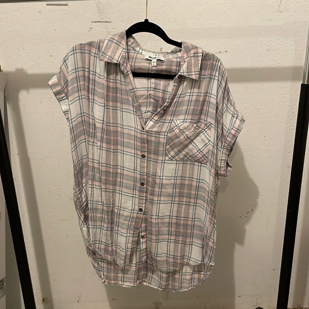 Summer plaid cotton shirt